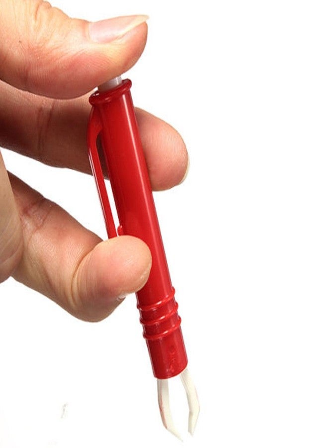 Sage Square Anti Tick/Lice/Flea/Mite Remover/Picker/Tweezer for Healthy Care of Dog/Puppy/Cat/Kitten (Red) - Image 2